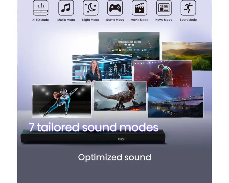 HISENSE AX5100Q Dolby Atmos soundbar sa bežičnim subwooferom crni  Slika 7