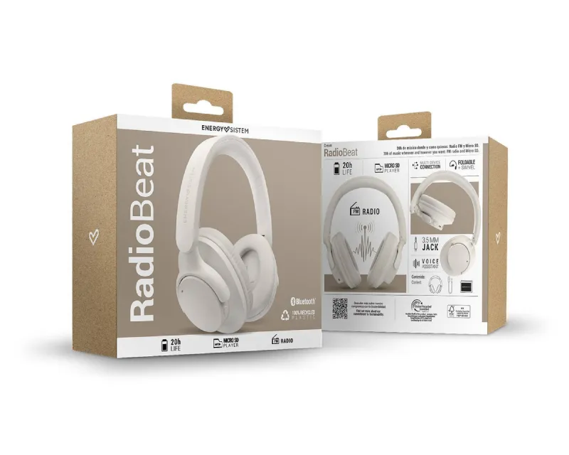 ENERGY SISTEM Cream RadioBeat Bluetooth slušalice krem (M45972)  Slika 6