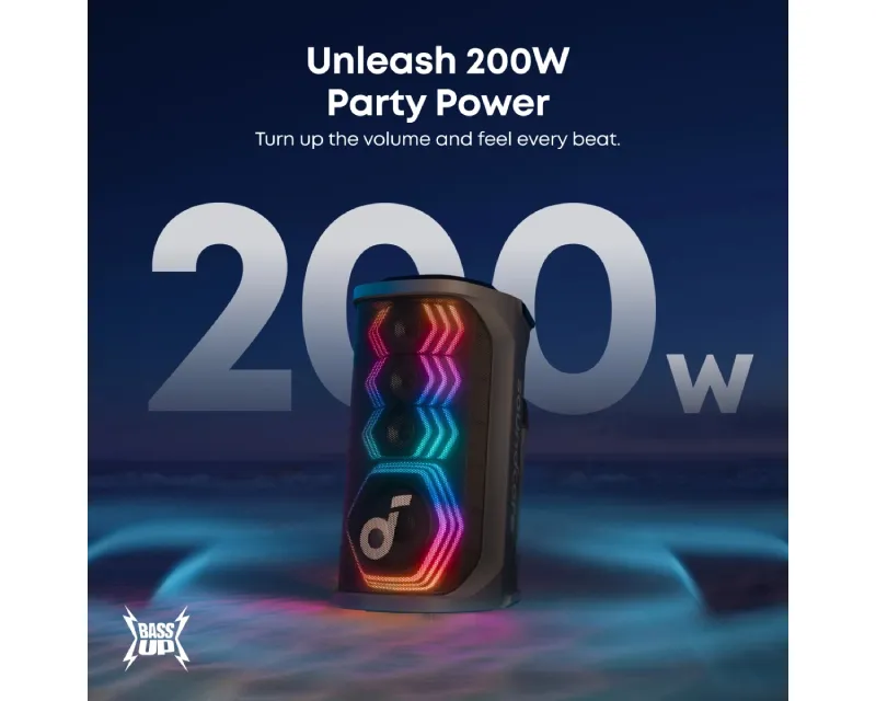 ANKER Soundcore Rave 3S 200W prenosivi bluetooth IPX4 zvučnik crni  Slika 2