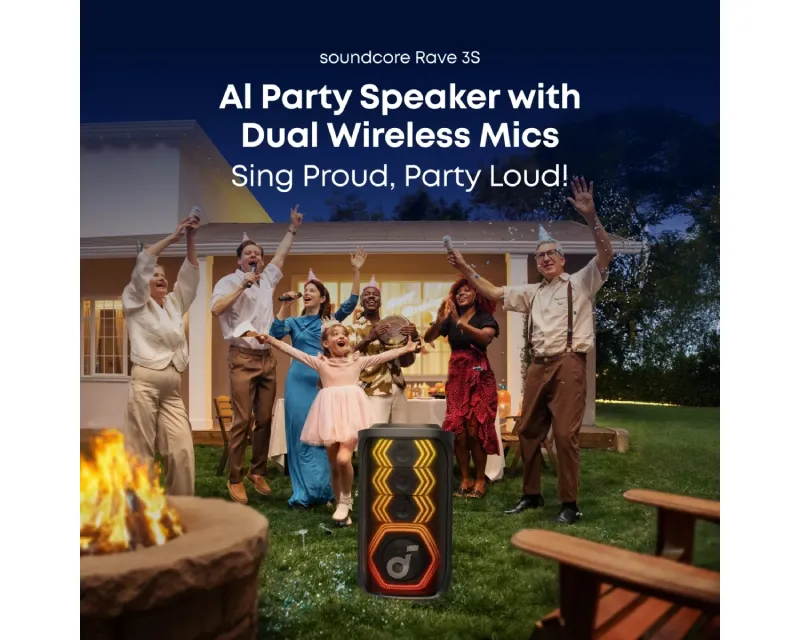 ANKER Soundcore Rave 3S 200W prenosivi bluetooth IPX4 zvučnik crni  Slika 5