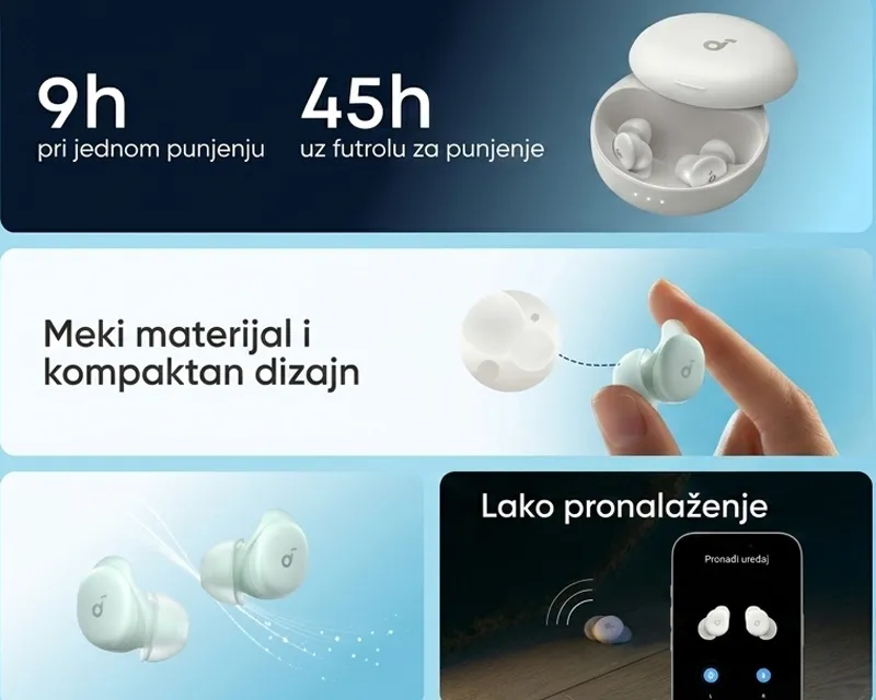 ANKER Soundcore Sleep A30 Noise Masking BT bežične bubice bele  Slika 5