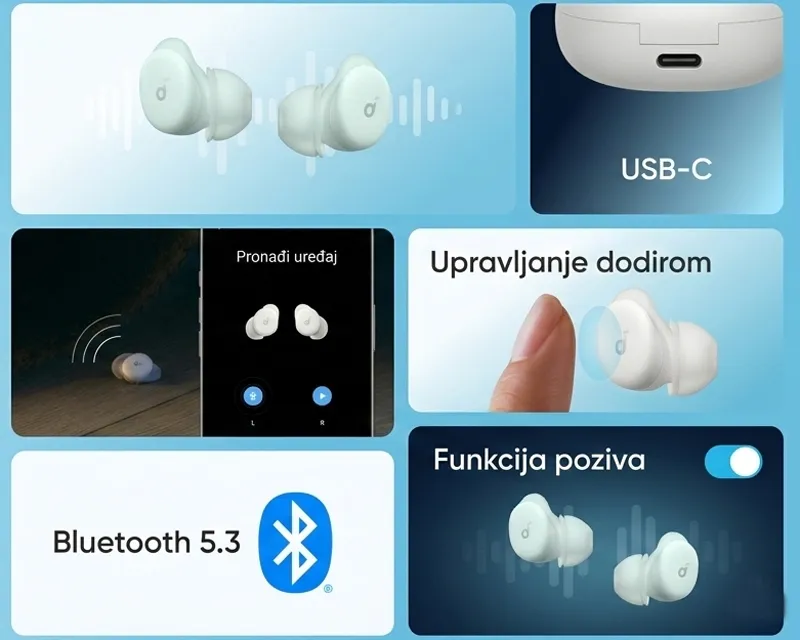 ANKER Soundcore Sleep A30 Noise Masking bluetooth bežične bubice zelene  Slika 8