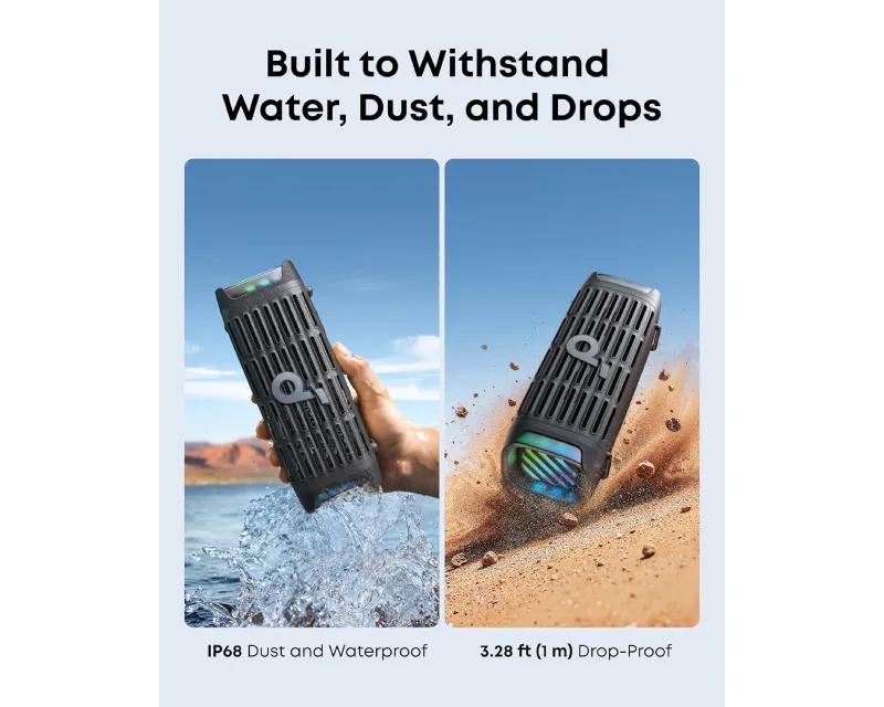 ANKER Soundcore Boom 3i 50W prenosni bluetooth IP68 zvučnik crni  Slika 8