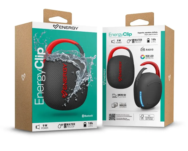 ENERGY SISTEM EnergyClip prenosni bluetooth zvučnik crni (M50056) Slika 4