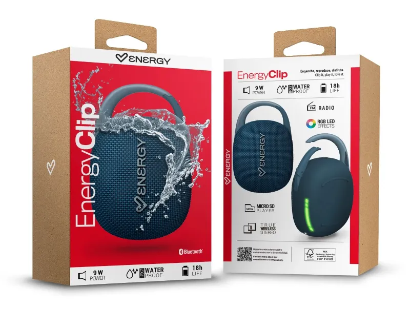 ENERGY SISTEM EnergyClip prenosni bluetooth zvučnik plavi (M50057) Slika 4