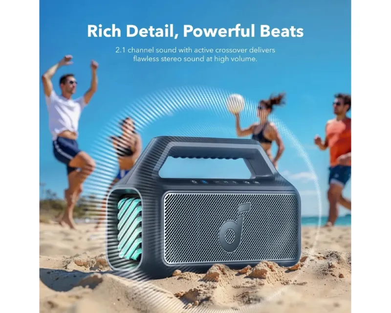 ANKER Soundcore Boom 2 80W 2.1 prenosivi bluetooth IPX7 zvučnik crni  Slika 3