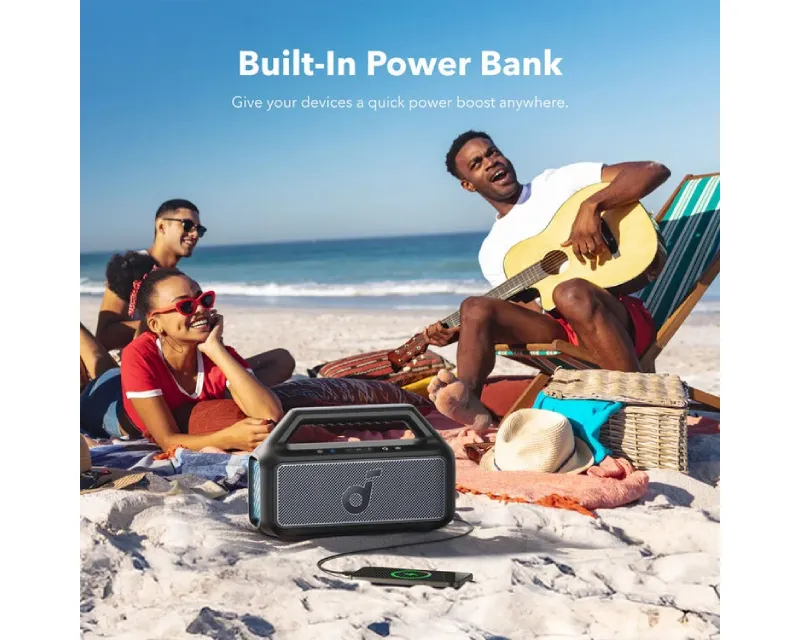 ANKER Soundcore Boom 2 80W 2.1 prenosivi bluetooth IPX7 zvučnik crni  Slika 7