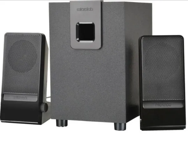 MICROLAB Microlab M100 Aktivni drveni zvucnici 2.1 10W RMS (5W, 2x2.5W), 3.5mm Slika 1