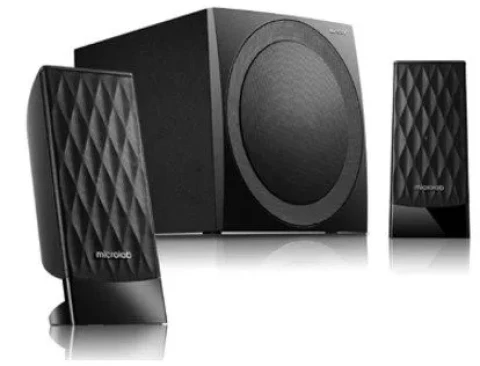 Microlab M300 Aktivni drveni zvucnici 2.1 sistem 38W RMS(14W, 2x12W) 3.5mm Slika 2