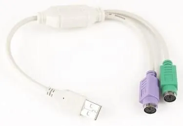 GEMBIRD UAPS12 Gembird USB USB to 2 ports PS/2 adapter 30cm kabl, White Slika 3