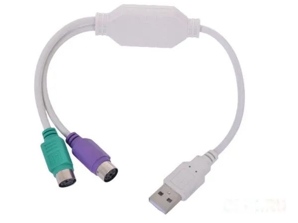 GEMBIRD UAPS12 Gembird USB USB to 2 ports PS/2 adapter 30cm kabl, White Slika 2