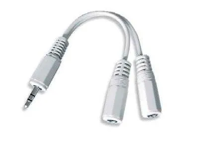GEMBIRD CCA-415W Gembird 3.5mm stereo plug to 2X3.5mm stereo socket 10cm audio splitter kabl Slika 1