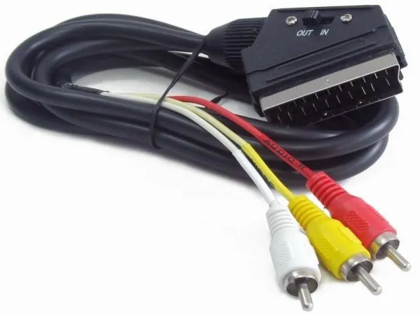 GEMBIRD CCV-519-001 Gembird Bidirectional sa prekidacem RCA to SCART audio-video cable, 1.8 m Slika 3
