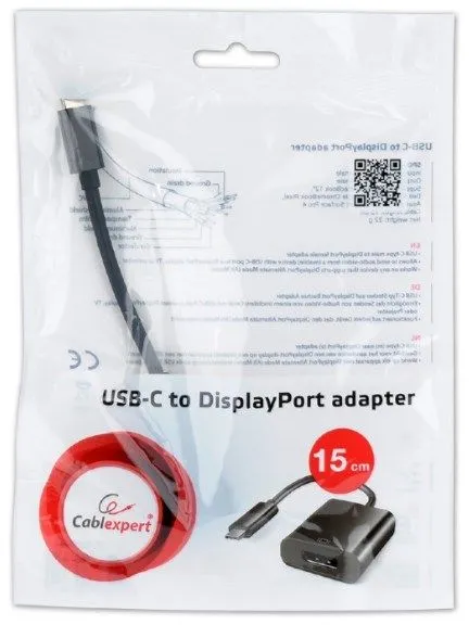 GEMBIRD A-CM-DPF-01 Gembird USB-C to DisplayPort adapter, black A Slika 1
