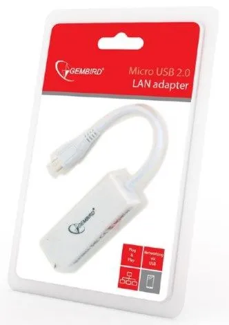 GEMBIRD NIC-mU2-01 Gembird Micro USB 2.0 to LAN adapter za mobilne uredjaje ( mrezna kartica) FO Slika 1