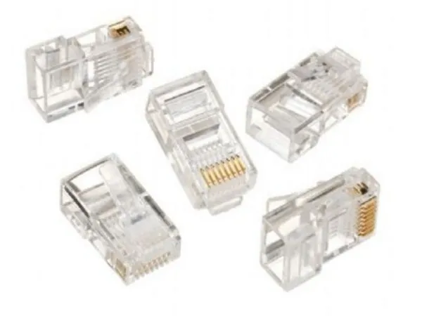 GEMBIRD LC-8P8C-001/100 Modular plug RJ45 8P8C 30u CAT5 UTP gold plated,100 u pakovanju / CENA PO PAKOVANJU Slika 2