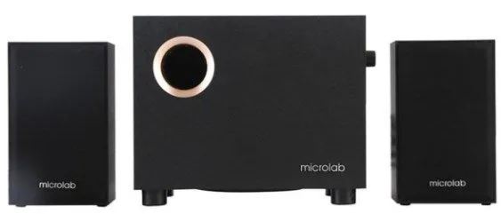 MICROLAB Microlab M105R Aktivni drveni zvucnici 2.1 10W RMS(5W, 2x2.5W) SD, USB,FM, daljinski, 3.5mm Slika 2