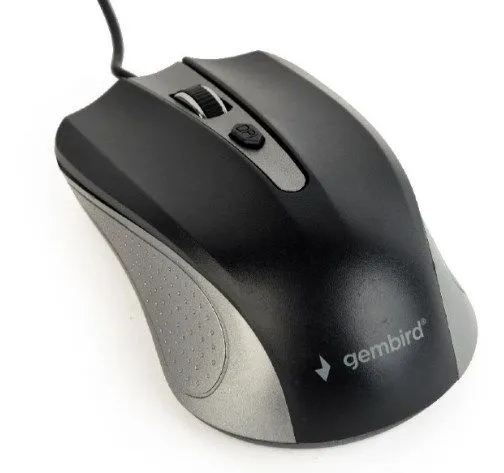MUS-4B-01-GB Gembird Opticki mis 800-1200Dpi 4-button spacegrey/black 99mm  USB kabl 1,35m FO Slika 2