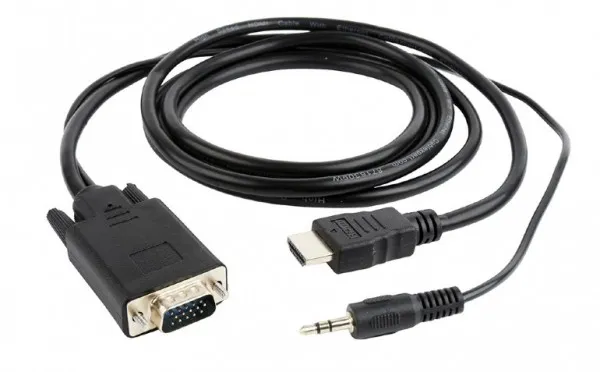 GEMBIRD A-HDMI-VGA-03-10 Gembird HDMI to VGA and audio adapter cable, single port, 3m, black Slika 2