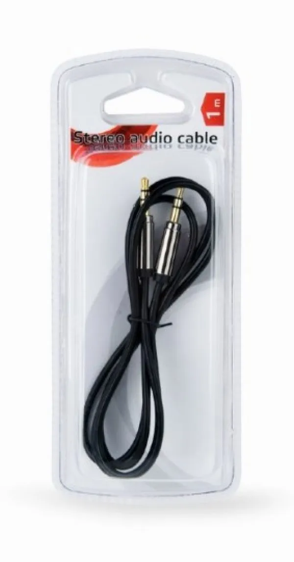 GEMBIRD CCAPB-444-1M Gembird AUX 3.5mm stereo plug to 3.5mm stereo plug audio kabl pozlaceni konektor 1m Slika 1