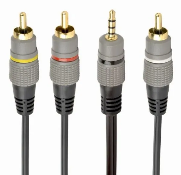 GEMBIRD CCAP-4P3R-1.5M Gembird 3.5 mm 4-pin to RCA audio-video cable, 1.5m Slika 2