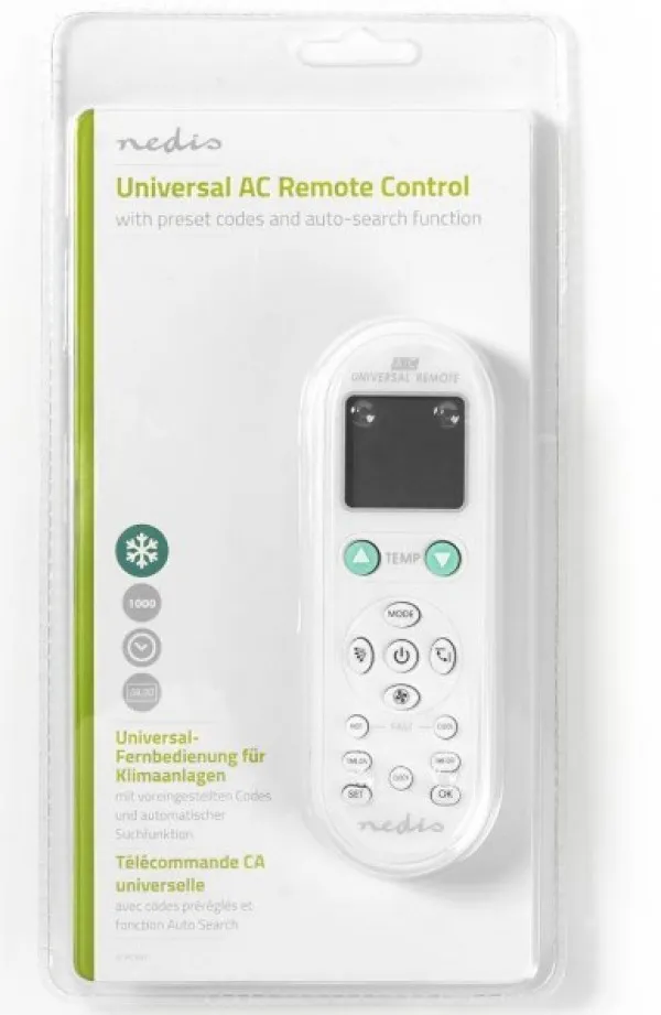NEDIS ACRC1WT Univerzalni daljinski za klimu, programabilni Slika 1