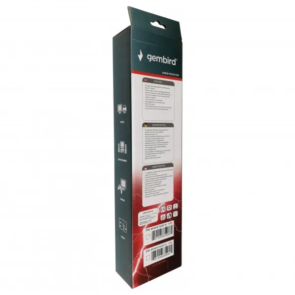 GEMBIRD SPG6-B-15 (3G1.0) ** Gembird produzni kabl sa zastitom 6 uticnica (3x1.0mm) 4.5m black(583) Slika 4