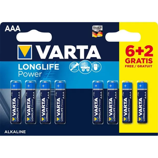 VARTA-4903SO AAA 1.5V LR03 MN2400, PAK8 CK, ALKALNE baterije LONGLIFE POWER Slika 2