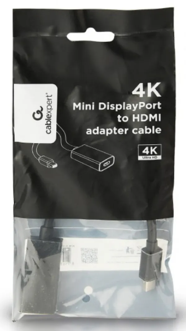 GEMBIRD A-mDPM-HDMIF4K-01 Gembird 4K Mini DisplayPort to HDMI adapter cable, black Slika 2
