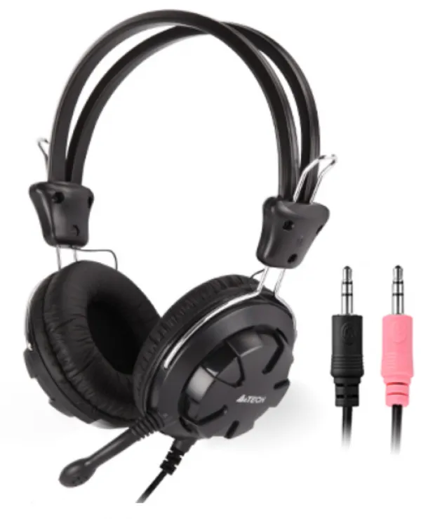 A4 TECH A4-HS-28-1 A4Tech Gejmerske slusalice sa mikrofonom, 40mm/32ohm, black, 2x3.5mm Slika 1
