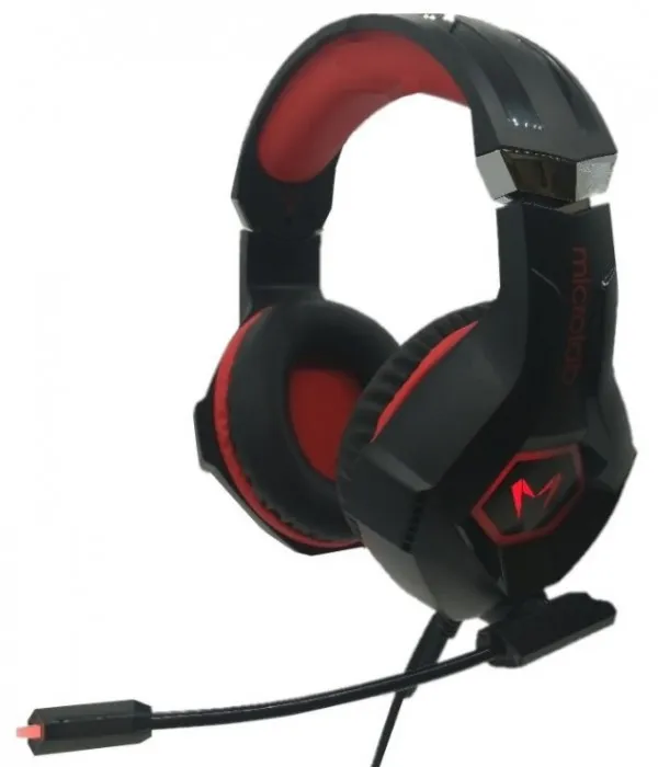 MICROLAB Microlab G7 Gejmerske slusalice sa mikrofonom 40mm/32Ohm, color LED, 3.5mm + USB red/black Slika 9
