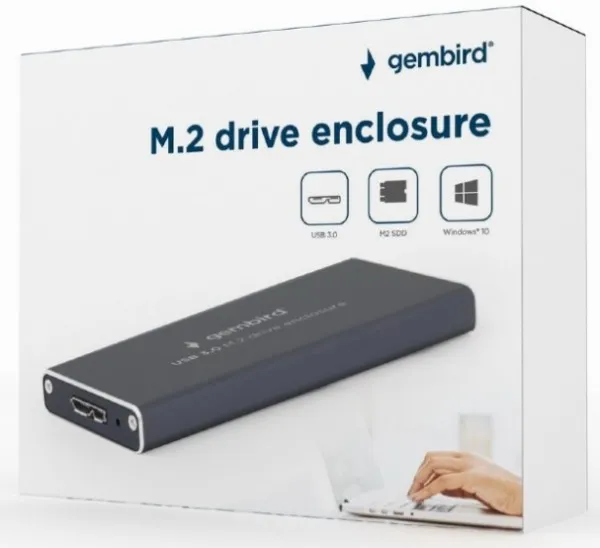 GEMBIRD EE2280-U3C-01 Gembird Kuciste za M.2 za sata SSD (NGFF) memoriju USB3.0 black Slika 2