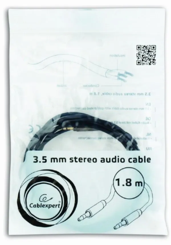 GEMBIRD CCAP-444-6 Gembird 3.5mm stereo plug to 3.5mm stereo plug audio kabl pozlaceni konektor 1.8m Slika 1