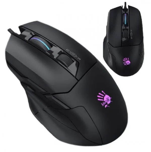A4 TECH A4-W70 Max A4Tech Bloody RGB Gejmerski opricki mis, 2000Hz/100-10.000 Dpi, Black USB 126mm Slika 4