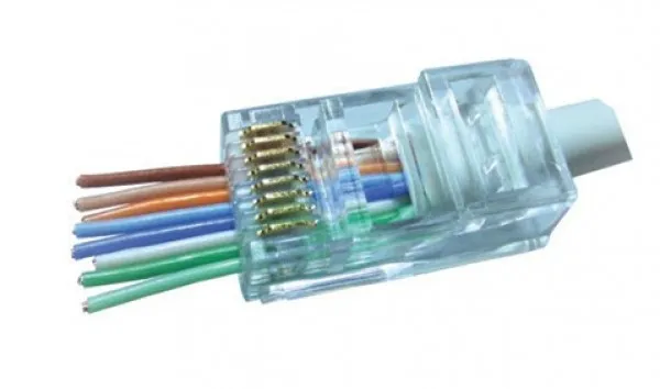 GEMBIRD LC-PTF-01/100 CAT6 LAN UTP kategorije 6 EZ PROLAZNI KONEKTOR PNP88FZv2-R RJ45 (100 komada pakovanje) Slika 2