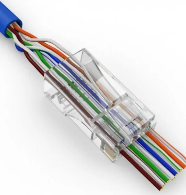 GEMBIRD LC-PTF-01/100 CAT6 LAN UTP kategorije 6 EZ PROLAZNI KONEKTOR PNP88FZv2-R RJ45 (100 komada pakovanje) Slika 4