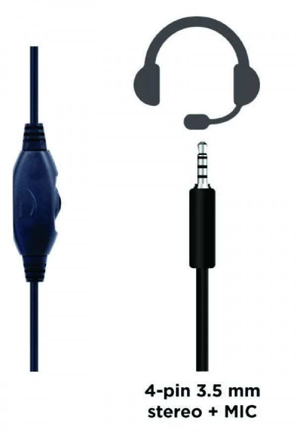 GEMBIRD GHS-05-O Gembird Stereo gejmerske slusalice sa mikrofonom+volume kontrolom 3.5mm ORANGE Slika 1
