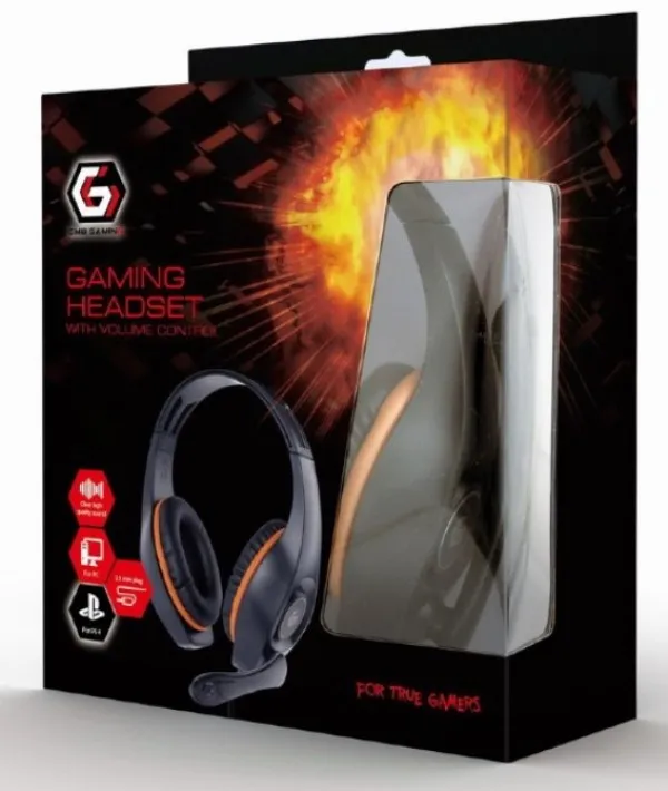 GEMBIRD GHS-05-O Gembird Stereo gejmerske slusalice sa mikrofonom+volume kontrolom 3.5mm ORANGE Slika 2