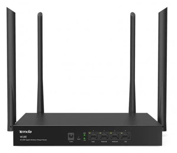 Tenda W18E AC1200 wireless dual band ruter 2.4+5GHz, 1W/3L, Gbit, 128mb, 4x5dBi 12v/1a 50users 300m2 Slika 2