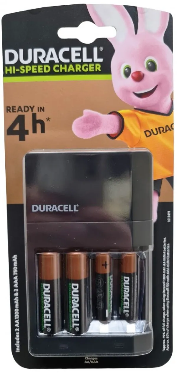 DURACELL Duracell CEF14 PUNJAC + punjive baterije 2xAA NiMH 1300mAH+ 2xAAA 750mAh( Hi speed 4h, auto-OFF) Slika 2