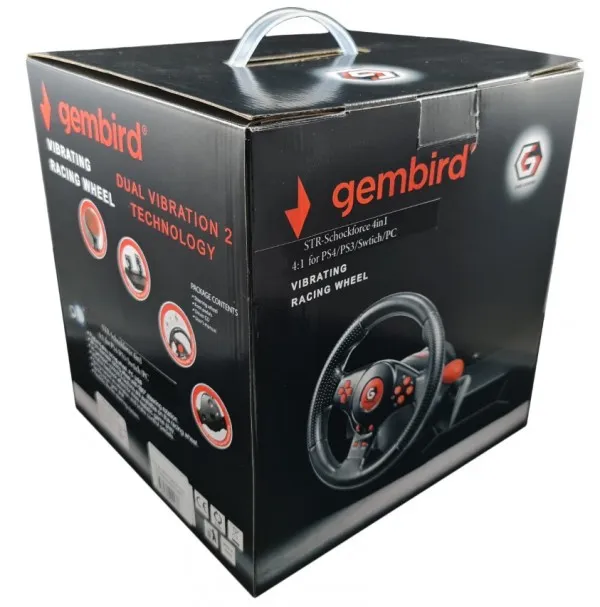 STR-SHOCKFORCE-4in1 Gembird volan za  PS3, Switch, PC Slika 4