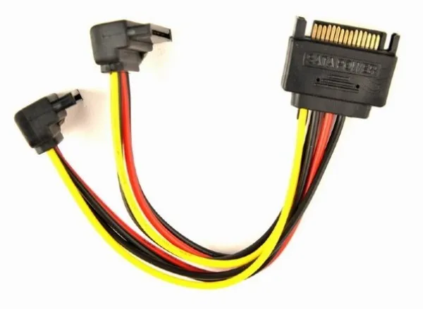 GEMBIRD CC-SATAM2F-02 Gembird SATA power splitter cable with angled(90) output connectors, 0.15 m Slika 3