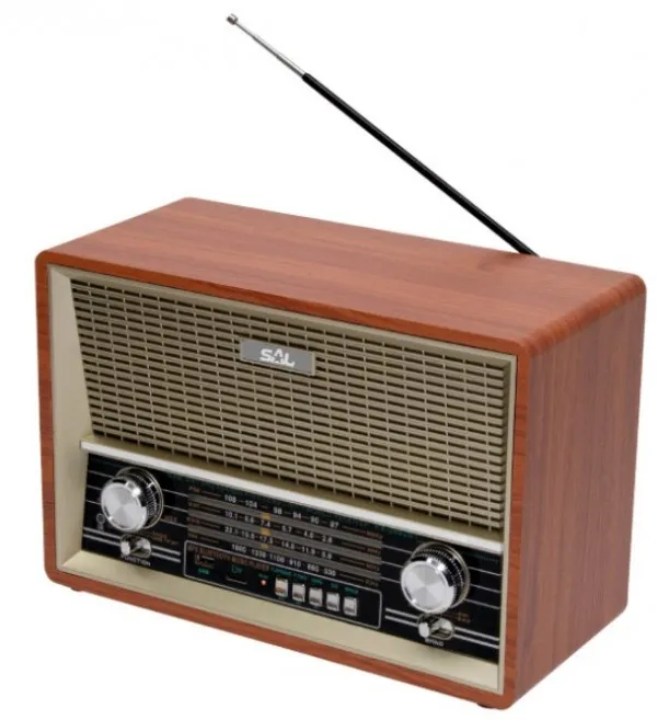 SAL Retro radio prijemnik RRT4B 2x4W, 3,5mm, USB, microSD, Bluetooth, baterija 1300mAh FO Slika 3
