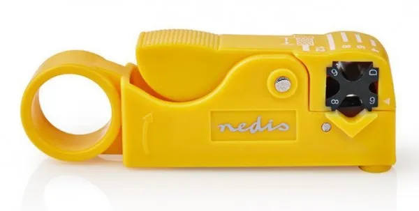 NEDIS CSGG49510YE Klesta za skidanje izolacije sa RG58, RG59, RG62 i RG7 kablova Slika 1