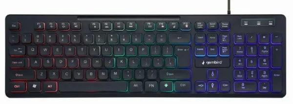 GEMBIRD KB-UML-02 Gembird Rainbow multimedijalna tastatura sa pozadinskim osvetljenjem, US layout USB Slika 3