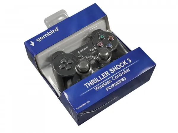 JPD-THRILLERSHOCK 3 ** Gembird Bezicni gamepad sa dvostrukom vibracijom, PS2 / PS3 / PC (737) Slika 4