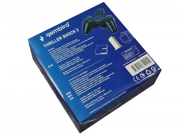 JPD-THRILLERSHOCK 3 ** Gembird Bezicni gamepad sa dvostrukom vibracijom, PS2 / PS3 / PC (737) Slika 3