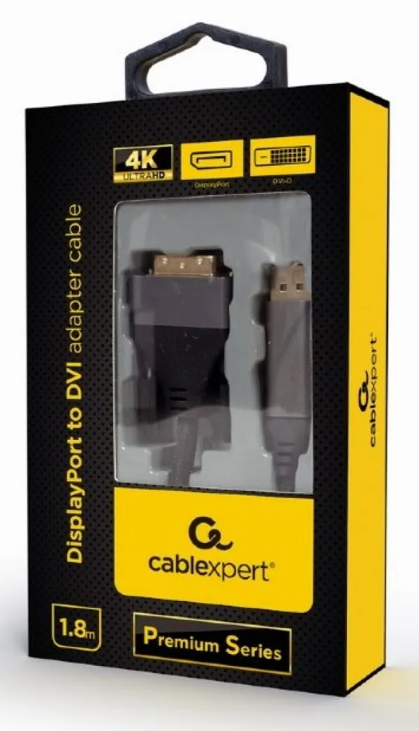 GEMBIRD CC-DPM-DVIM-4K-6 Gembird DisplayPort na DVI digital interface kabl 4K at 30 Hz, Premium Series 1.8m Slika 2