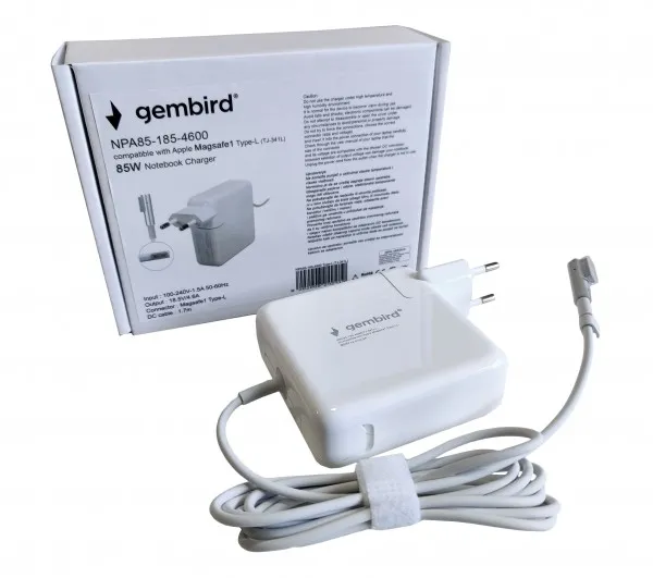GEMBIRD NPA85-185-4600 (TJ-341L Apple Type-L) Gembird punjac za MacBook 85W-18.5V-4.6A, Magsafe1 Type-L Slika 2