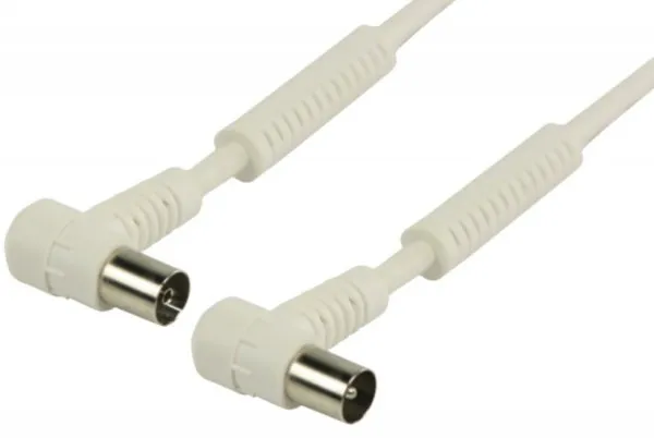 NEDIS x-VLSP40120W200 Antenski koaksijalni kabl musko-zenski, 120dB, konektori pod uglom, 20m Beli Slika 1